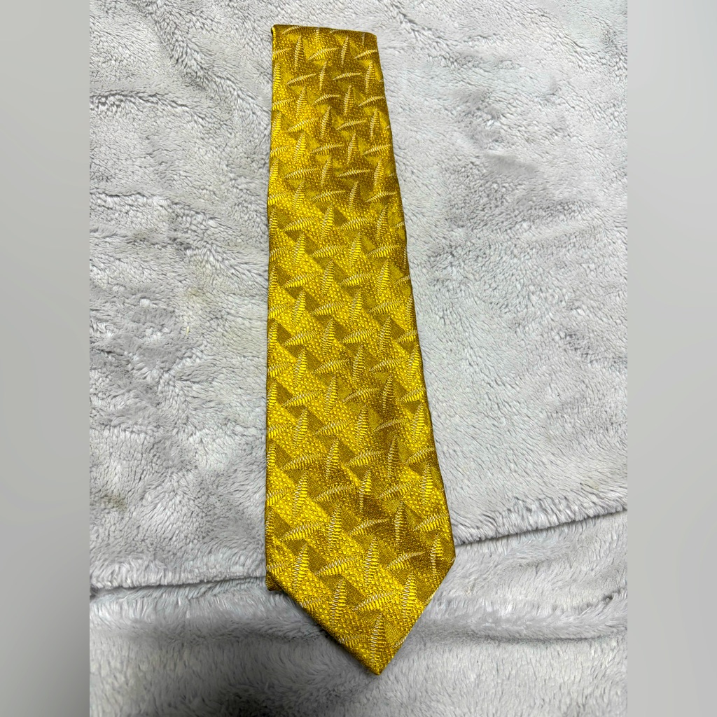 Gold Textured Silk Tie Accessories